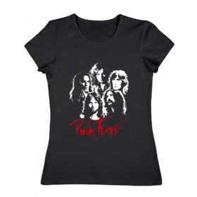 Женская футболка хлопок с принтом Pink Floyd в Санкт-Петербурге, 100% хлопок | прямой крой, круглый вырез горловины, длина до линии бедер, слегка спущенное плечо | pink floyd | pinkfloyd | арт | артрок | группа | дэвид гилмор | пинк флойд | пинкфлойд | прогрессивный | психоделический | рок | сид барретт | симфонический | спэйс | эйсид | экспериментальный