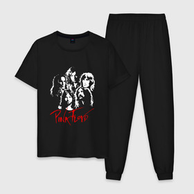 Мужская пижама хлопок с принтом Pink Floyd в Санкт-Петербурге, 100% хлопок | брюки и футболка прямого кроя, без карманов, на брюках мягкая резинка на поясе и по низу штанин
 | pink floyd | pinkfloyd | арт | артрок | группа | дэвид гилмор | пинк флойд | пинкфлойд | прогрессивный | психоделический | рок | сид барретт | симфонический | спэйс | эйсид | экспериментальный