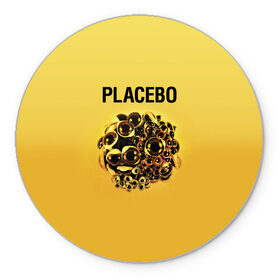 Коврик для мышки круглый с принтом Placebo в Санкт-Петербурге, резина и полиэстер | круглая форма, изображение наносится на всю лицевую часть | placebo | альтернативный | инди | индирок | плацебо | рок