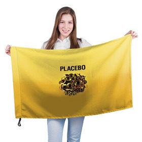 Флаг 3D с принтом Placebo в Санкт-Петербурге, 100% полиэстер | плотность ткани — 95 г/м2, размер — 67 х 109 см. Принт наносится с одной стороны | placebo | альтернативный | инди | индирок | плацебо | рок