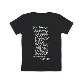 Детская футболка хлопок с принтом Joy Division в Санкт-Петербурге, 100% хлопок | круглый вырез горловины, полуприлегающий силуэт, длина до линии бедер | ian curtis | joy division | rock | unknown pleasures | иэн кёртис | рок