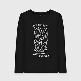 Женский лонгслив хлопок с принтом Joy Division в Санкт-Петербурге, 100% хлопок |  | ian curtis | joy division | rock | unknown pleasures | иэн кёртис | рок