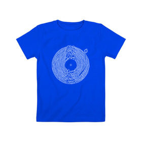 Детская футболка хлопок с принтом Soundscape в Санкт-Петербурге, 100% хлопок | круглый вырез горловины, полуприлегающий силуэт, длина до линии бедер | Тематика изображения на принте: ian curtis | joy division | rock | unknown pleasures | иэн кёртис | рок