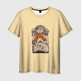Мужская футболка 3D с принтом Led Zeppelin Vintage в Санкт-Петербурге, 100% полиэфир | прямой крой, круглый вырез горловины, длина до линии бедер | 