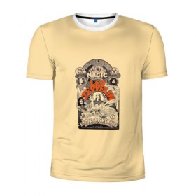 Мужская футболка 3D спортивная с принтом Led Zeppelin Vintage в Санкт-Петербурге, 100% полиэстер с улучшенными характеристиками | приталенный силуэт, круглая горловина, широкие плечи, сужается к линии бедра | Тематика изображения на принте: 