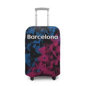 Чехол для чемодана 3D с принтом ФК Барселона в Санкт-Петербурге, 86% полиэфир, 14% спандекс | двустороннее нанесение принта, прорези для ручек и колес | игра | испания | каталония | красный | лига | мяч | сборная | синий | форма | футбол | чемпион | черный