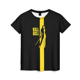Женская футболка 3D с принтом Kill Bill в Санкт-Петербурге, 100% полиэфир ( синтетическое хлопкоподобное полотно) | прямой крой, круглый вырез горловины, длина до линии бедер | тарантино | ума турман