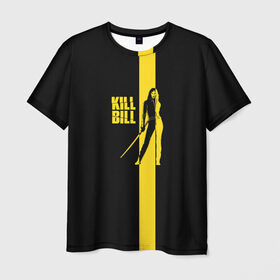 Мужская футболка 3D с принтом Kill Bill в Санкт-Петербурге, 100% полиэфир | прямой крой, круглый вырез горловины, длина до линии бедер | тарантино | ума турман
