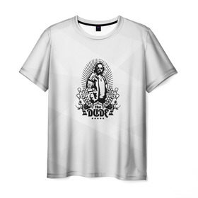 Мужская футболка 3D с принтом The Dude в Санкт-Петербурге, 100% полиэфир | прямой крой, круглый вырез горловины, длина до линии бедер | the big lebowski | большой лебовски | дюдя