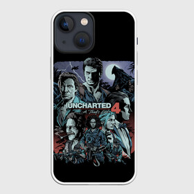 Чехол для iPhone 13 mini с принтом Uncharted 4 в Санкт-Петербурге,  |  | Тематика изображения на принте: chloe | drake | elena | nathan | naughty dog | sully | анчартед | дрейк | натан | нейтан | ноти дог | пиратs | приключения | путь вора | салли | утраченное наследие