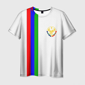 Мужская футболка 3D с принтом I love Dagestan в Санкт-Петербурге, 100% полиэфир | прямой крой, круглый вырез горловины, длина до линии бедер | Тематика изображения на принте: dagestan | дагестан