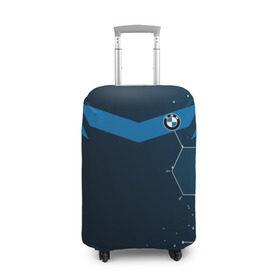 Чехол для чемодана 3D с принтом BMW SPORT в Санкт-Петербурге, 86% полиэфир, 14% спандекс | двустороннее нанесение принта, прорези для ручек и колес | auto | bmw | color | logo | sport | авто | автомобиль | автомобильные | бмв | бренд | геометрия | лого | логотип | марка | соты | спорт | узор