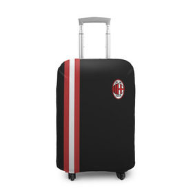 Чехол для чемодана 3D с принтом AC Milan в Санкт-Петербурге, 86% полиэфир, 14% спандекс | двустороннее нанесение принта, прорези для ручек и колес | football | italia | logo | milan | sport | италия | лого | милан | спорт | фк | футбол | футбольный клуб