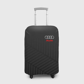 Чехол для чемодана 3D с принтом AUDI SPORT в Санкт-Петербурге, 86% полиэфир, 14% спандекс | двустороннее нанесение принта, прорези для ручек и колес | audi | auto | авто | ауди | бренд | марка | машина