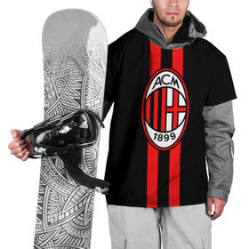 Накидка на куртку 3D с принтом AC Milan FC в Санкт-Петербурге, 100% полиэстер |  | Тематика изображения на принте: football | italia | logo | milan | sport | италия | лого | милан | спорт | фк | футбол | футбольный клуб
