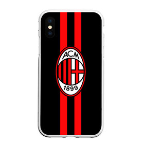 Чехол для iPhone XS Max матовый с принтом AC Milan FC в Санкт-Петербурге, Силикон | Область печати: задняя сторона чехла, без боковых панелей | Тематика изображения на принте: football | italia | logo | milan | sport | италия | лого | милан | спорт | фк | футбол | футбольный клуб