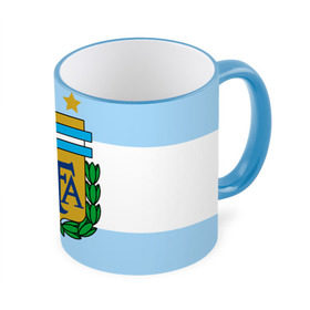 Кружка 3D с принтом Сборная Аргентины флаг в Санкт-Петербурге, керамика | ёмкость 330 мл | аргентина | спорт | футбол