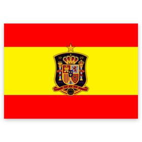 Поздравительная открытка с принтом Сборная Испании флаг в Санкт-Петербурге, 100% бумага | плотность бумаги 280 г/м2, матовая, на обратной стороне линовка и место для марки
 | испания | футбол