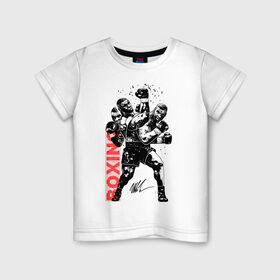 Детская футболка хлопок с принтом Майк Тайсон в Санкт-Петербурге, 100% хлопок | круглый вырез горловины, полуприлегающий силуэт, длина до линии бедер | boxing | mike tyson |   | бокс | боксер | майк тайсон
