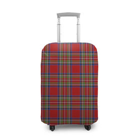 Чехол для чемодана 3D с принтом Королевский Стюарт Тартан в Санкт-Петербурге, 86% полиэфир, 14% спандекс | двустороннее нанесение принта, прорези для ручек и колес | англия | килт | королева | королевский | лондон | стюарт | тартан | ткань | узор | шотландия | шотландка