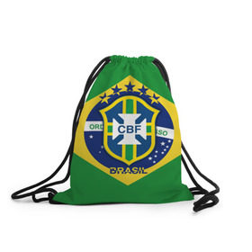 Рюкзак-мешок 3D с принтом Сборная Бразилии флаг в Санкт-Петербурге, 100% полиэстер | плотность ткани — 200 г/м2, размер — 35 х 45 см; лямки — толстые шнурки, застежка на шнуровке, без карманов и подкладки | brazil | бразилия