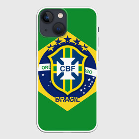 Чехол для iPhone 13 mini с принтом Сборная Бразилии флаг в Санкт-Петербурге,  |  | brazil | бразилия