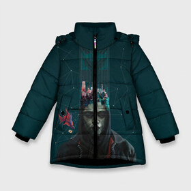 Зимняя куртка для девочек 3D с принтом Mr Robot (1) в Санкт-Петербурге, ткань верха — 100% полиэстер; подклад — 100% полиэстер, утеплитель — 100% полиэстер. | длина ниже бедра, удлиненная спинка, воротник стойка и отстегивающийся капюшон. Есть боковые карманы с листочкой на кнопках, утяжки по низу изделия и внутренний карман на молнии. 

Предусмотрены светоотражающий принт на спинке, радужный светоотражающий элемент на пуллере молнии и на резинке для утяжки. | computer | hacker | haker | mr. robot | pc | robot | компьютер | матрица | мистер робот | робот | сериал | хакер. взлом | эллиот алдерсон