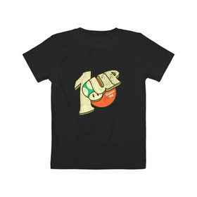 Детская футболка хлопок с принтом 1up в Санкт-Петербурге, 100% хлопок | круглый вырез горловины, полуприлегающий силуэт, длина до линии бедер | nintendo | марио | нинтендо