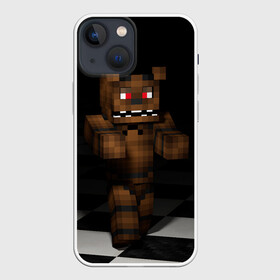 Чехол для iPhone 13 mini с принтом Фредди FNAF в майнкрафт. в Санкт-Петербурге,  |  | freddy | фнаф | фредди