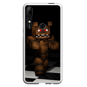 Чехол для Honor P Smart Z с принтом Фредди FNAF в майнкрафт в Санкт-Петербурге, Силикон | Область печати: задняя сторона чехла, без боковых панелей | freddy | фнаф | фредди