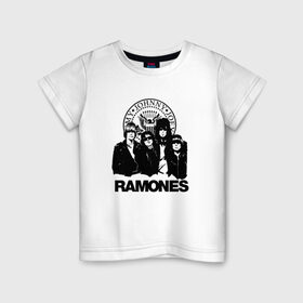 Детская футболка хлопок с принтом Ramones в Санкт-Петербурге, 100% хлопок | круглый вырез горловины, полуприлегающий силуэт, длина до линии бедер | 