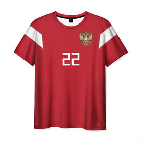 Мужская футболка 3D с принтом Дзюба ЧМ 2018 в Санкт-Петербурге, 100% полиэфир | прямой крой, круглый вырез горловины, длина до линии бедер | dzyuba | дзюба | мира | россии | россия | сборная | форма | чемпионат