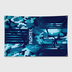 Флаг-баннер с принтом FIGHTER в Санкт-Петербурге, 100% полиэстер | размер 67 х 109 см, плотность ткани — 95 г/м2; по краям флага есть четыре люверса для крепления | fighter | боец | спортсмен