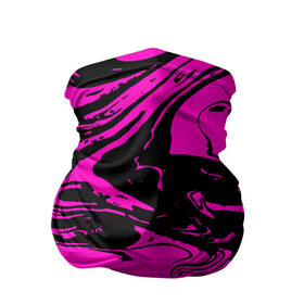 Бандана-труба 3D с принтом Черно розовый акрил в Санкт-Петербурге, 100% полиэстер, ткань с особыми свойствами — Activecool | плотность 150‒180 г/м2; хорошо тянется, но сохраняет форму | волна | естественный | искусство | камень | краска | красочный | линии | модерн | мокрый | натуральный | яркие