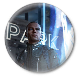 Значок с принтом Markus. Detroit: Become Human в Санкт-Петербурге,  металл | круглая форма, металлическая застежка в виде булавки | Тематика изображения на принте: 2038 | android | connor | dbh | detroit | future | gamer | human | kara | markus | андроид | будущее | детройт | детройтстатьчеловеком | игра | кара | конор | маркус | человек