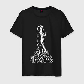 Мужская футболка хлопок с принтом The Doors в Санкт-Петербурге, 100% хлопок | прямой крой, круглый вырез горловины, длина до линии бедер, слегка спущенное плечо. | jim morrison | группа | двери | джим моррисон | дорз | дорс | зе дорс