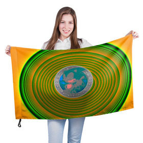 Флаг 3D с принтом Ёжик в Санкт-Петербурге, 100% полиэстер | плотность ткани — 95 г/м2, размер — 67 х 109 см. Принт наносится с одной стороны | nuckles | sonic | tails | наклз | соник | суперёжик