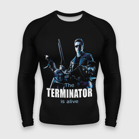 Мужской рашгард 3D с принтом Terminator alive в Санкт-Петербурге,  |  | arnold schwarzenegger | арнольд шварценеггер | киборг | кино | терминатор