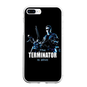 Чехол для iPhone 7Plus/8 Plus матовый с принтом Terminator alive в Санкт-Петербурге, Силикон | Область печати: задняя сторона чехла, без боковых панелей | arnold schwarzenegger | арнольд шварценеггер | киборг | кино | терминатор