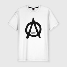 Мужская футболка премиум с принтом Obla в Санкт-Петербурге, 92% хлопок, 8% лайкра | приталенный силуэт, круглый вырез ворота, длина до линии бедра, короткий рукав | назар вотяков | обладает | русский рэп