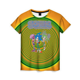 Женская футболка 3D с принтом Sonic в Санкт-Петербурге, 100% полиэфир ( синтетическое хлопкоподобное полотно) | прямой крой, круглый вырез горловины, длина до линии бедер | hedgehog | knuckles | sega | sonic | super | tails | ёжик | ехидна | лисенок | лисица | наклз | сега | соник | супер | суперёжик | тэилз | тэилс