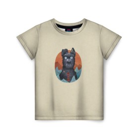 Детская футболка 3D с принтом Остров собак Шеф в Санкт-Петербурге, 100% гипоаллергенный полиэфир | прямой крой, круглый вырез горловины, длина до линии бедер, чуть спущенное плечо, ткань немного тянется | 