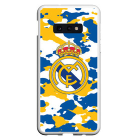 Чехол для Samsung S10E с принтом Real Madrid в Санкт-Петербурге, Силикон | Область печати: задняя сторона чехла, без боковых панелей | football | logo | real madrid | spain | sport | арт | испания | камуфляж | лига | лого | милитари | реал | спорт | текстура | фк | футбол | футбольный клуб | эмблема