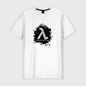 Мужская футболка премиум с принтом Half - Life в Санкт-Петербурге, 92% хлопок, 8% лайкра | приталенный силуэт, круглый вырез ворота, длина до линии бедра, короткий рукав | Тематика изображения на принте: half   life 2 | valve corporation | халф лайфе | халфа