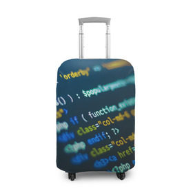 Чехол для чемодана 3D с принтом Programming collection в Санкт-Петербурге, 86% полиэфир, 14% спандекс | двустороннее нанесение принта, прорези для ручек и колес | c++ | html | php | код | компьютеры | программист | технологии | хакер | цифры
