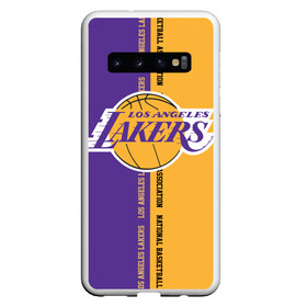 Чехол для Samsung Galaxy S10 с принтом Los angeles lakers NBA в Санкт-Петербурге, Силикон | Область печати: задняя сторона чехла, без боковых панелей | basketbal | basketball | la | lakers | los angeles | los angeles lakers | national | nba | анжелес | баскетбол | лос анджелес | лэйкерс | национальная бескетбольная ассоциация | нба | онил | шакил