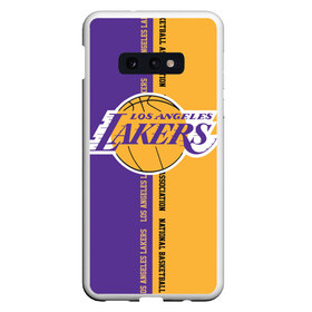 Чехол для Samsung S10E с принтом Los angeles lakers NBA в Санкт-Петербурге, Силикон | Область печати: задняя сторона чехла, без боковых панелей | basketbal | basketball | la | lakers | los angeles | los angeles lakers | national | nba | анжелес | баскетбол | лос анджелес | лэйкерс | национальная бескетбольная ассоциация | нба | онил | шакил