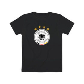 Детская футболка хлопок с принтом Сборная Германии в Санкт-Петербурге, 100% хлопок | круглый вырез горловины, полуприлегающий силуэт, длина до линии бедер | сборная германии | футбол | чемпионат мира