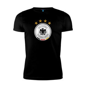 Мужская футболка премиум с принтом Сборная Германии в Санкт-Петербурге, 92% хлопок, 8% лайкра | приталенный силуэт, круглый вырез ворота, длина до линии бедра, короткий рукав | сборная германии | футбол | чемпионат мира