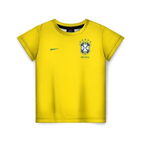 Детская футболка 3D с принтом Сборная Бразилии в Санкт-Петербурге, 100% гипоаллергенный полиэфир | прямой крой, круглый вырез горловины, длина до линии бедер, чуть спущенное плечо, ткань немного тянется | brasil | brazilian | footbal | national | soccer | time | бразилии | бразилия | национальная | по | сборная | футбол | футболу